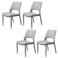 Armless Dining Chairs Contemporary Open Back Dining Side Upholstered Furniture Light Gray 4 Piece Set Clearhalo 'Dining Chairs' 'Dining Tables & Seating' 'dining_chair' 'furn' 'furn_dining_chair' 'Furniture' 'Kitchen & Dining Furniture' 5303609