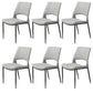Armless Dining Chairs Contemporary Open Back Dining Side Upholstered Furniture Light Gray 6 Piece Set Clearhalo 'Dining Chairs' 'Dining Tables & Seating' 'dining_chair' 'furn' 'furn_dining_chair' 'Furniture' 'Kitchen & Dining Furniture' 5303610