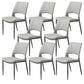 Armless Dining Chairs Contemporary Open Back Dining Side Upholstered Furniture Light Gray 8 Piece Set Clearhalo 'Dining Chairs' 'Dining Tables & Seating' 'dining_chair' 'furn' 'furn_dining_chair' 'Furniture' 'Kitchen & Dining Furniture' 5303611