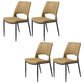 Armless Dining Chairs Contemporary Open Back Dining Side Upholstered Furniture Orange 4 Piece Set Clearhalo 'Dining Chairs' 'Dining Tables & Seating' 'dining_chair' 'furn' 'furn_dining_chair' 'Furniture' 'Kitchen & Dining Furniture' 5303613
