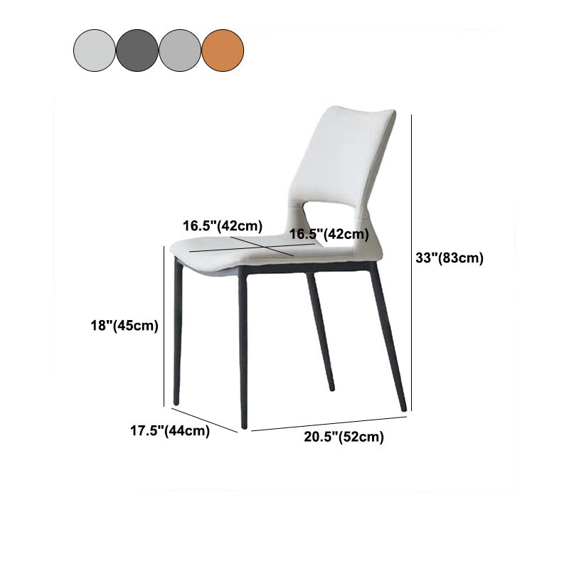 Armless Dining Chairs Contemporary Open Back Dining Side Upholstered Furniture Clearhalo 'Dining Chairs' 'Dining Tables & Seating' 'dining_chair' 'furn' 'furn_dining_chair' 'Furniture' 'Kitchen & Dining Furniture' 5303616