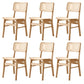 Solid Wood Side Chair Traditional Rattan Dining Chair with Wood Base Wood 6 Piece Set Clearhalo 'Dining Chairs' 'Dining Tables & Seating' 'dining_chair' 'furn' 'furn_dining_chair' 'Furniture' 'Kitchen & Dining Furniture' 5303653