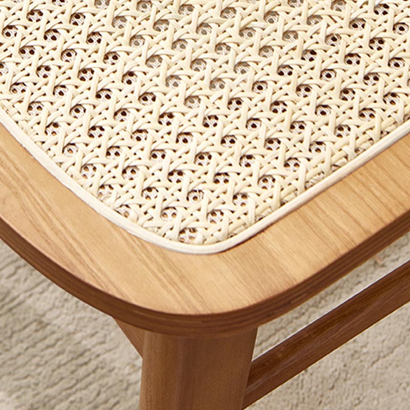 Solid Wood Side Chair Traditional Rattan Dining Chair with Wood Base Clearhalo 'Dining Chairs' 'Dining Tables & Seating' 'dining_chair' 'furn' 'furn_dining_chair' 'Furniture' 'Kitchen & Dining Furniture' 5303662