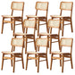 Solid Wood Side Chair Traditional Rattan Dining Chair with Wood Base Light Brown 8 Piece Set Clearhalo 'Dining Chairs' 'Dining Tables & Seating' 'dining_chair' 'furn' 'furn_dining_chair' 'Furniture' 'Kitchen & Dining Furniture' 5303663
