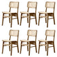 Solid Wood Side Chair Traditional Rattan Dining Chair with Wood Base Walnut 6 Piece Set Clearhalo 'Dining Chairs' 'Dining Tables & Seating' 'dining_chair' 'furn' 'furn_dining_chair' 'Furniture' 'Kitchen & Dining Furniture' 5303668
