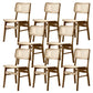Solid Wood Side Chair Traditional Rattan Dining Chair with Wood Base Walnut 8 Piece Set Clearhalo 'Dining Chairs' 'Dining Tables & Seating' 'dining_chair' 'furn' 'furn_dining_chair' 'Furniture' 'Kitchen & Dining Furniture' 5303670