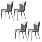 Chaise de salle à manger contemporaine en métal, meubles Parsons en finition mate pour la maison