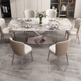 Contemporary Metal Dining Chair Parsons Furniture in Matte Finish for Home