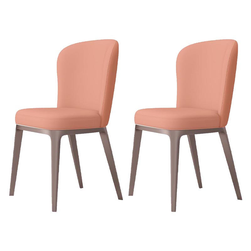 Chaise de salle à manger contemporaine en métal, meubles Parsons en finition mate pour la maison
