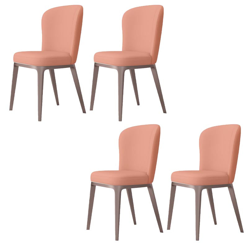 Chaise de salle à manger contemporaine en métal, meubles Parsons en finition mate pour la maison