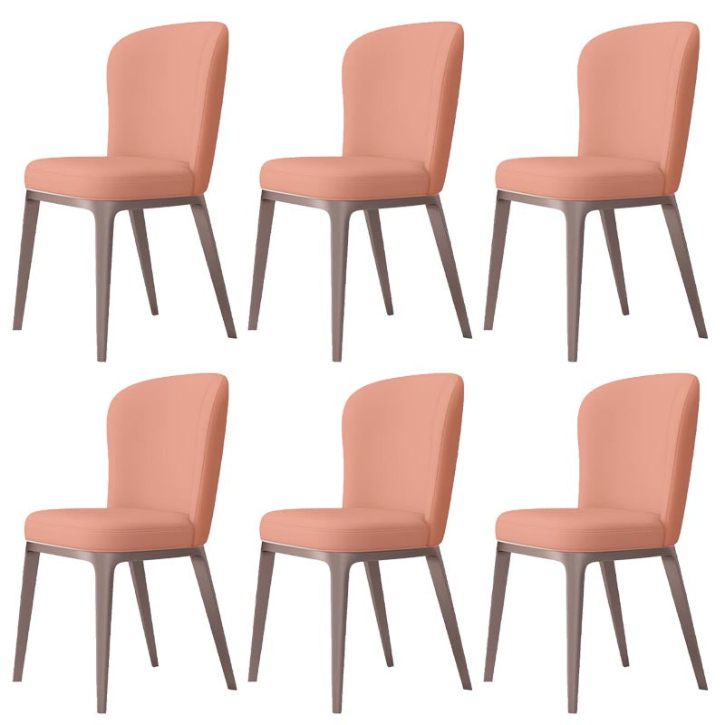 Chaise de salle à manger contemporaine en métal, meubles Parsons en finition mate pour la maison