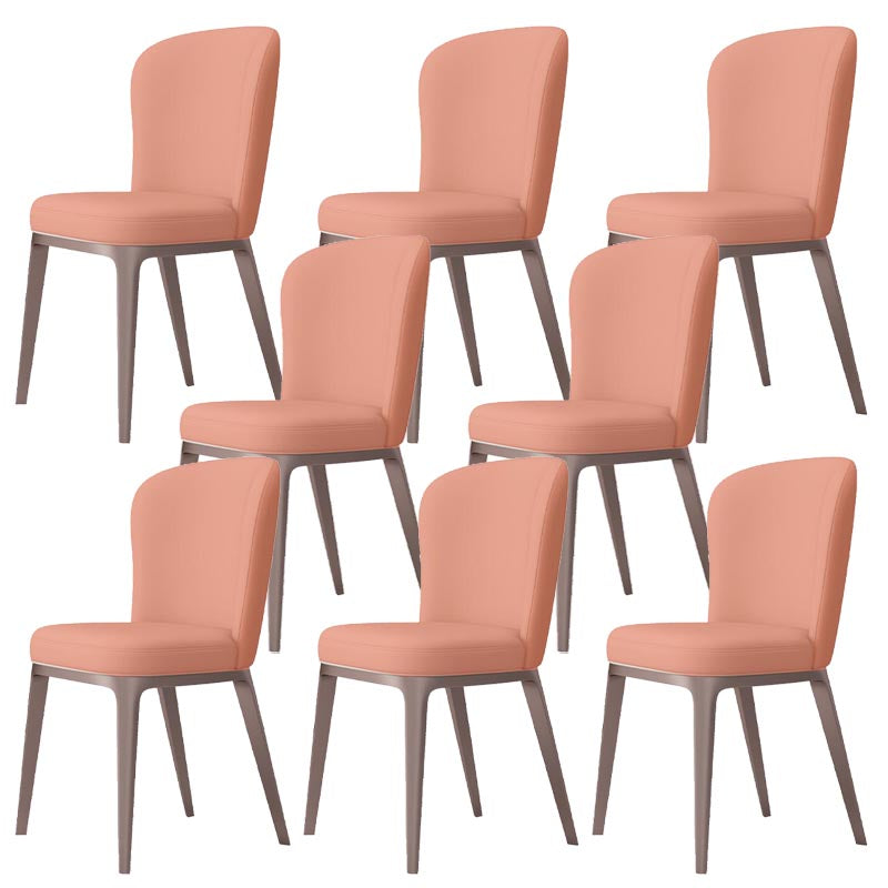 Chaise de salle à manger contemporaine en métal, meubles Parsons en finition mate pour la maison