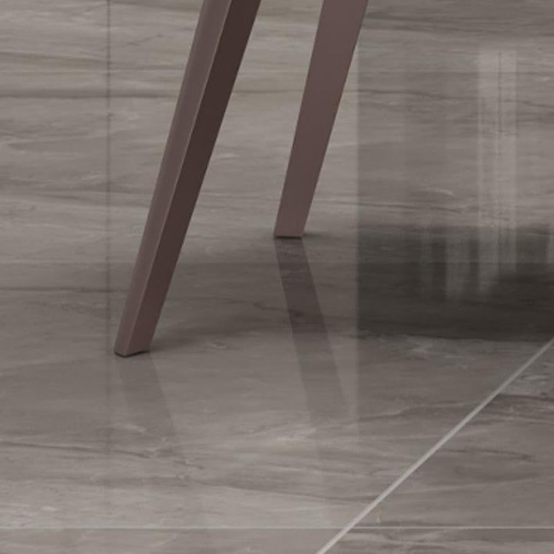 Chaise de salle à manger contemporaine en métal, meubles Parsons en finition mate pour la maison