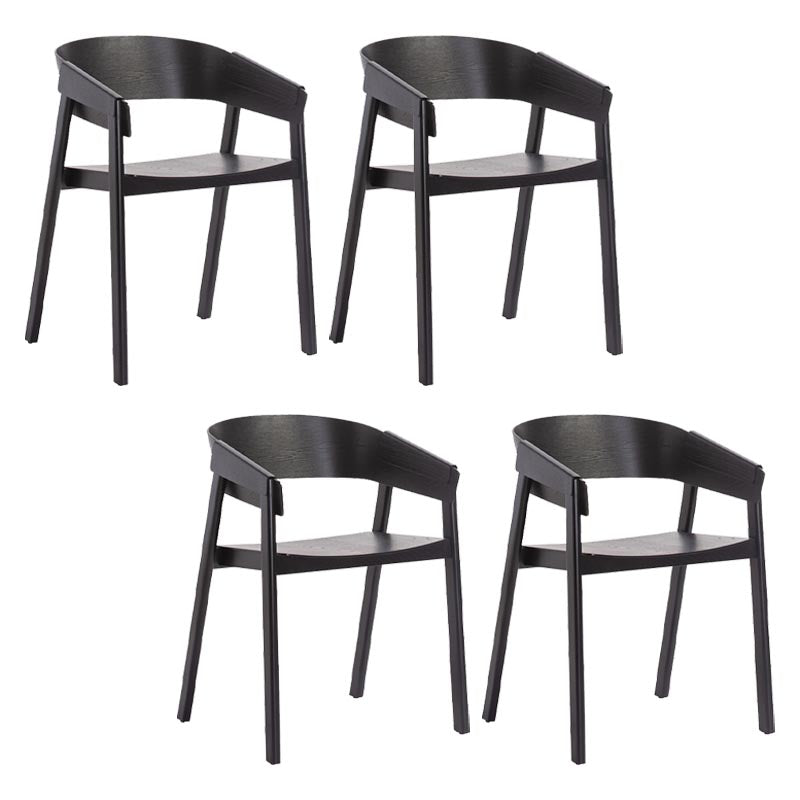 Sedia a braccio da pranzo in legno sedia da pranzo moderna con gambe in legno