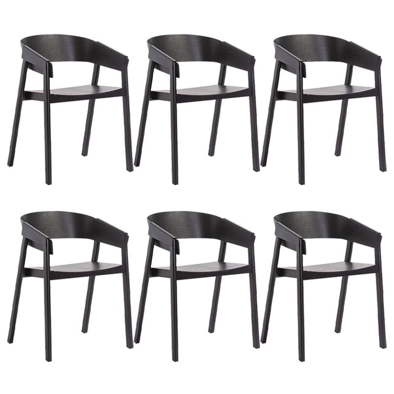 Sedia a braccio da pranzo in legno sedia da pranzo moderna con gambe in legno