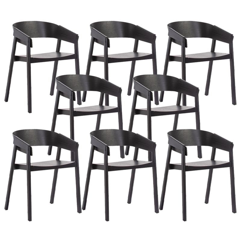 Sedia a braccio da pranzo in legno sedia da pranzo moderna con gambe in legno