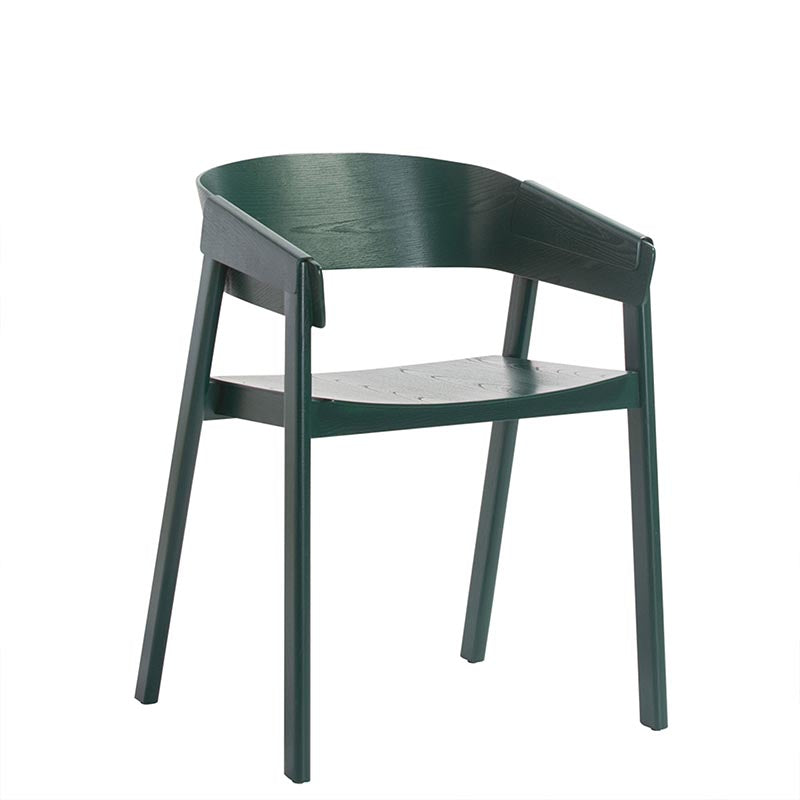 Sedia a braccio da pranzo in legno sedia da pranzo moderna con gambe in legno