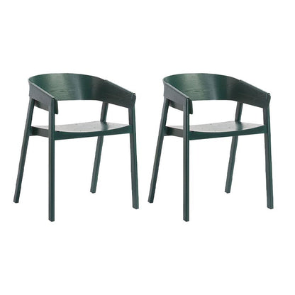 Sedia a braccio da pranzo in legno sedia da pranzo moderna con gambe in legno