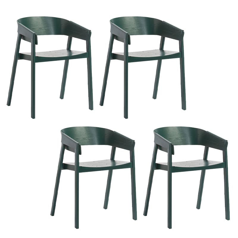 Sedia a braccio da pranzo in legno sedia da pranzo moderna con gambe in legno