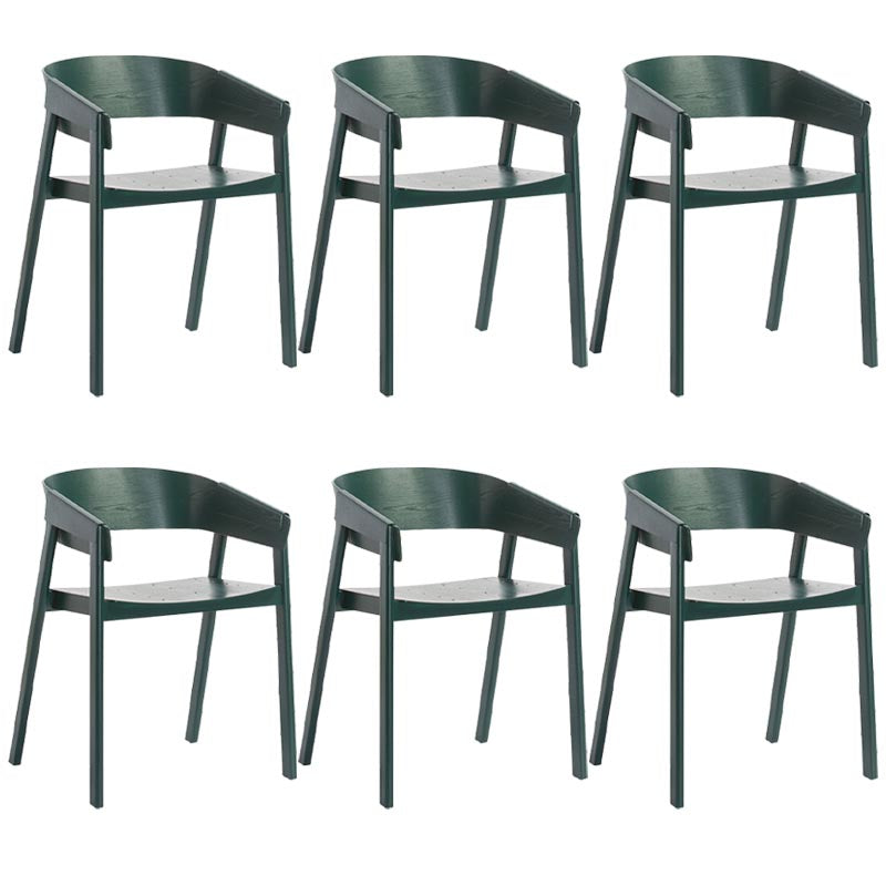 Sedia a braccio da pranzo in legno sedia da pranzo moderna con gambe in legno