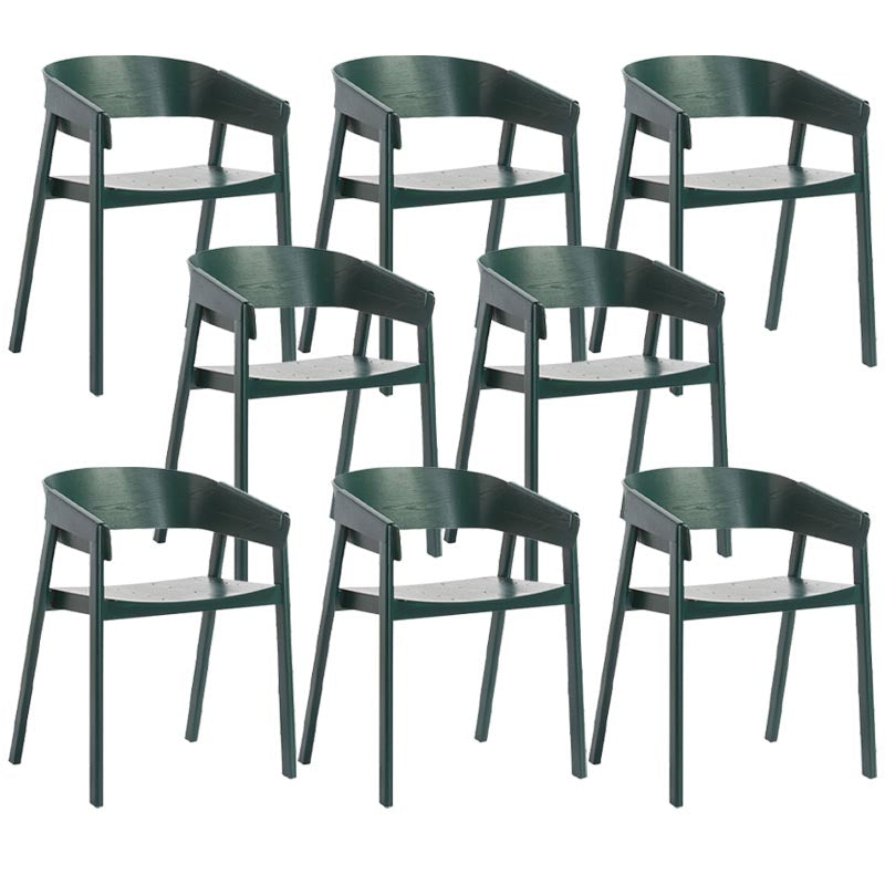 Sedia a braccio da pranzo in legno sedia da pranzo moderna con gambe in legno