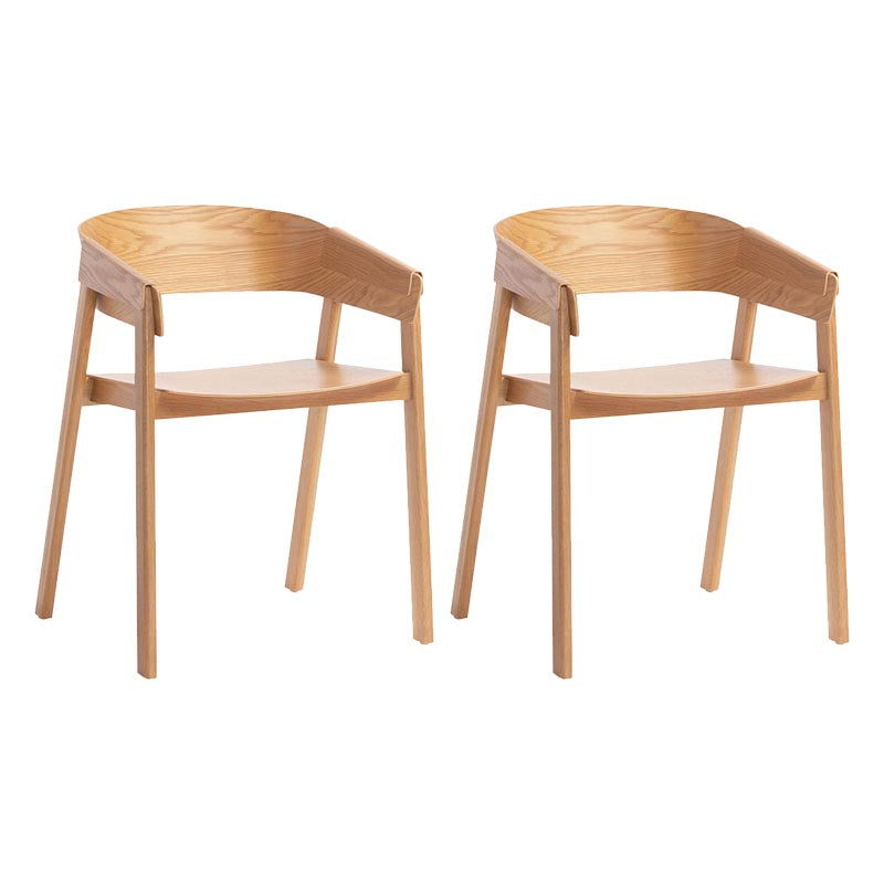 Sedia a braccio da pranzo in legno sedia da pranzo moderna con gambe in legno
