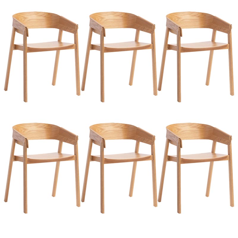 Sedia a braccio da pranzo in legno sedia da pranzo moderna con gambe in legno