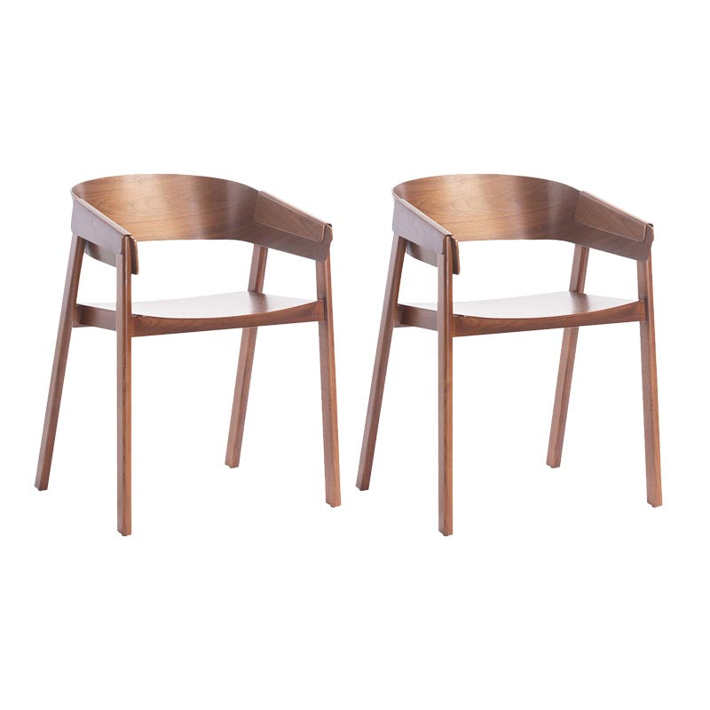 Sedia a braccio da pranzo in legno sedia da pranzo moderna con gambe in legno