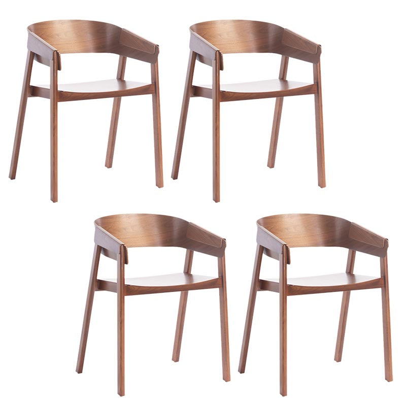 Sedia a braccio da pranzo in legno sedia da pranzo moderna con gambe in legno