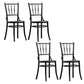 Wood Dining Side Chair Traditional Slat Back Side Chair for Home
