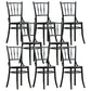Wood Dining Side Chair Traditional Slat Back Side Chair for Home