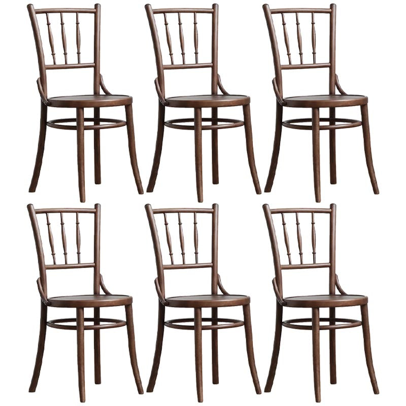 Wood Dining Side Chair Traditional Slat Back Side Chair for Home