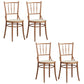 Wood Dining Side Chair Traditional Slat Back Side Chair for Home