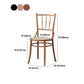 Wood Dining Side Chair Traditional Slat Back Side Chair for Home