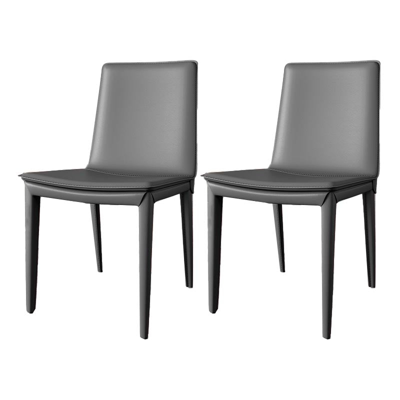 Sedia da pranzo in pelle sedia imbottita parsons per sala da pranzo