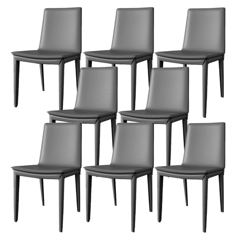 Sedia da pranzo in pelle sedia imbottita parsons per sala da pranzo