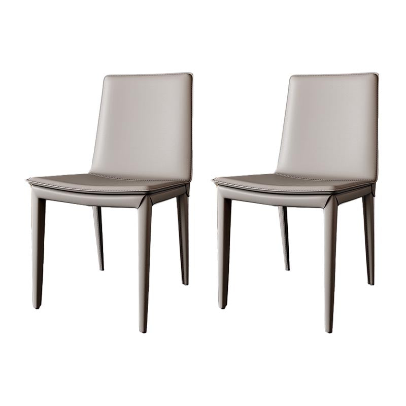 Sedia da pranzo in pelle sedia imbottita parsons per sala da pranzo