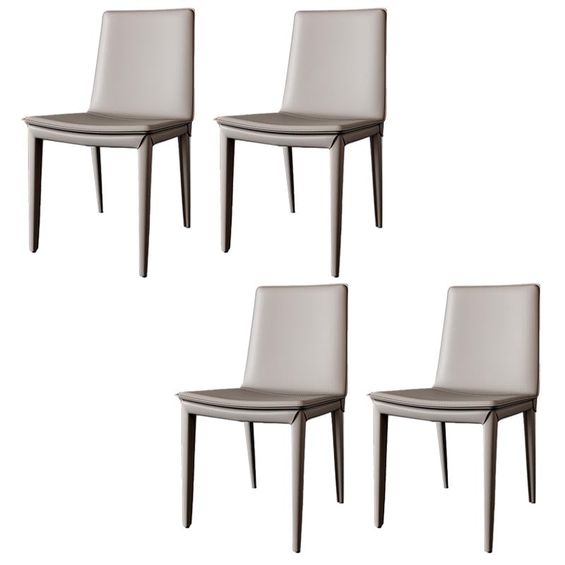 Sedia da pranzo in pelle sedia imbottita parsons per sala da pranzo