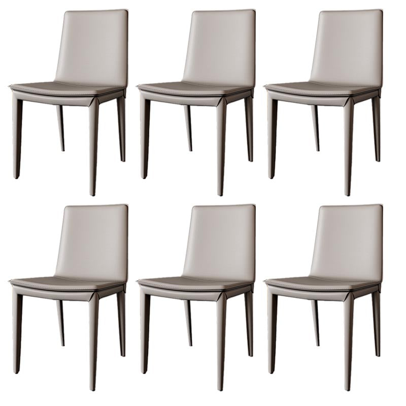 Sedia da pranzo in pelle sedia imbottita parsons per sala da pranzo