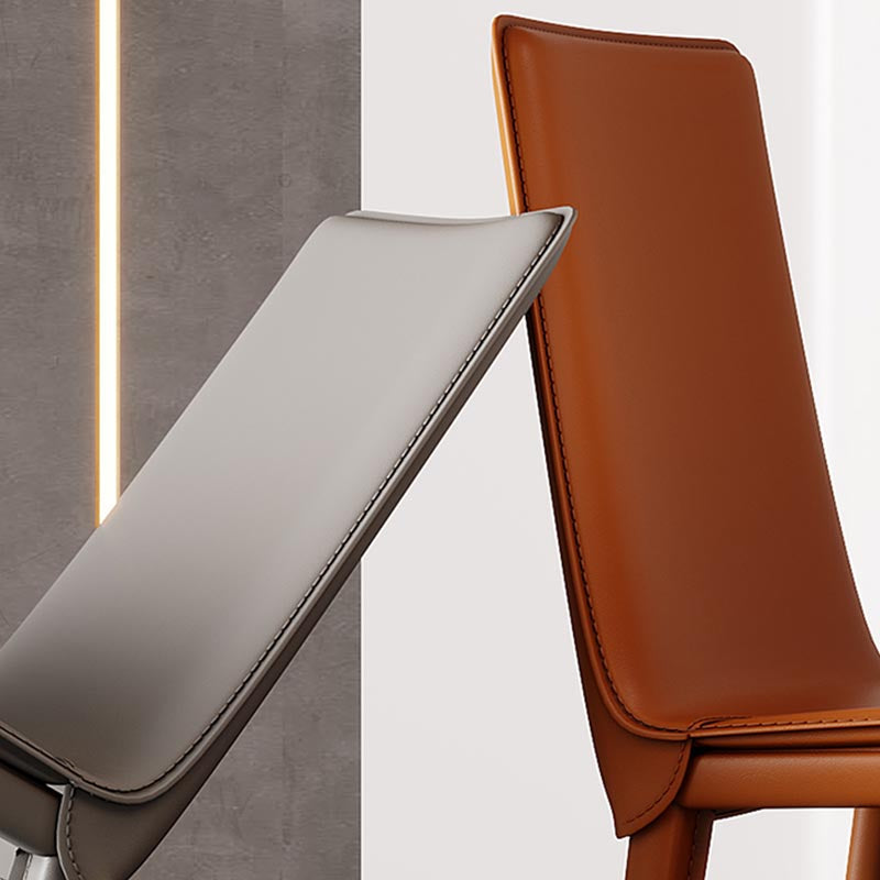 Sedia da pranzo in pelle sedia imbottita parsons per sala da pranzo