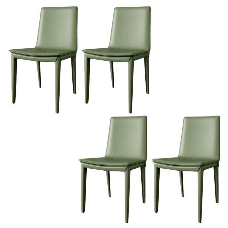 Sedia da pranzo in pelle sedia imbottita parsons per sala da pranzo