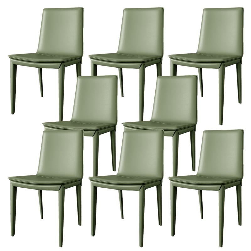 Sedia da pranzo in pelle sedia imbottita parsons per sala da pranzo