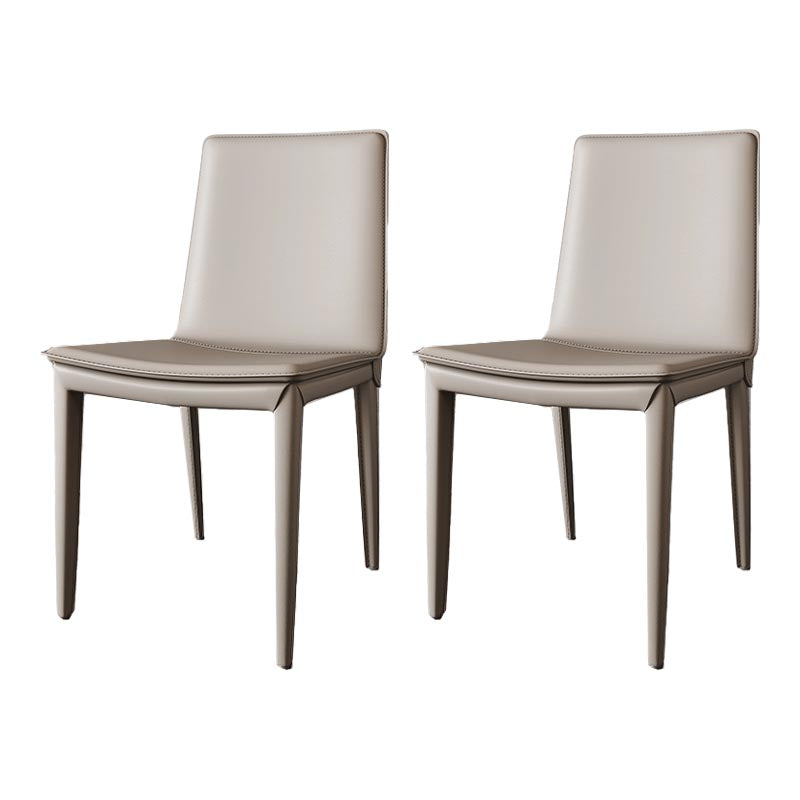 Sedia da pranzo in pelle sedia imbottita parsons per sala da pranzo