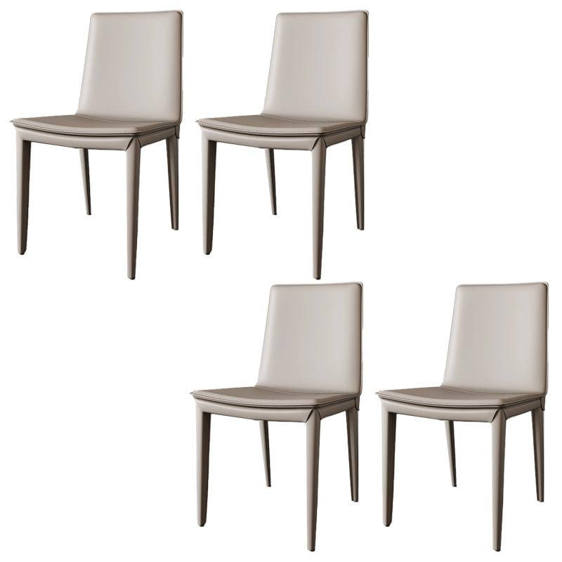 Sedia da pranzo in pelle sedia imbottita parsons per sala da pranzo