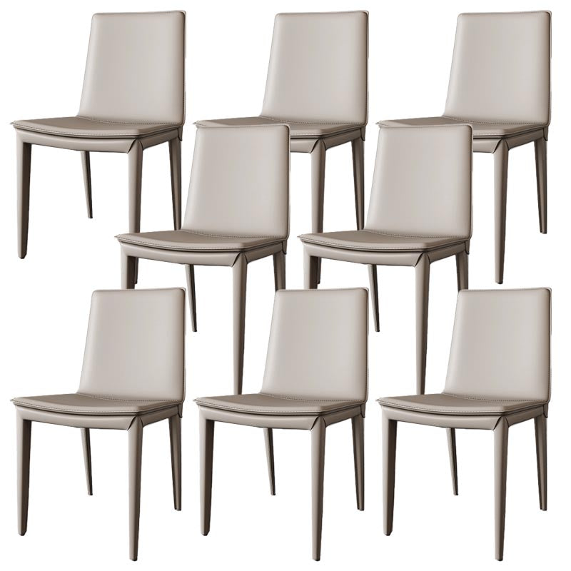 Sedia da pranzo in pelle sedia imbottita parsons per sala da pranzo