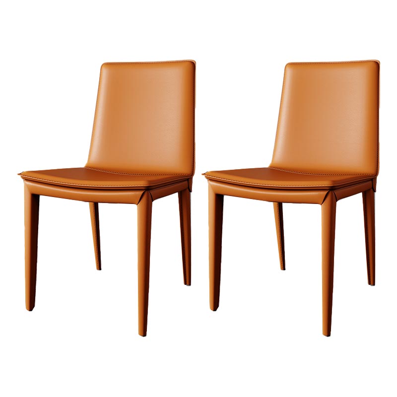 Sedia da pranzo in pelle sedia imbottita parsons per sala da pranzo