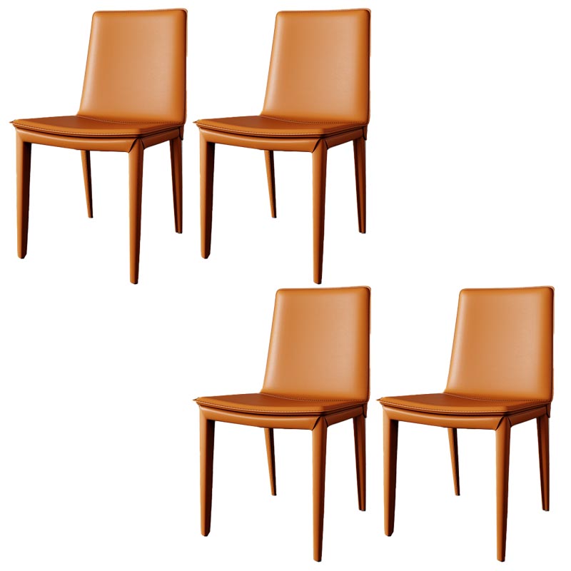 Sedia da pranzo in pelle sedia imbottita parsons per sala da pranzo