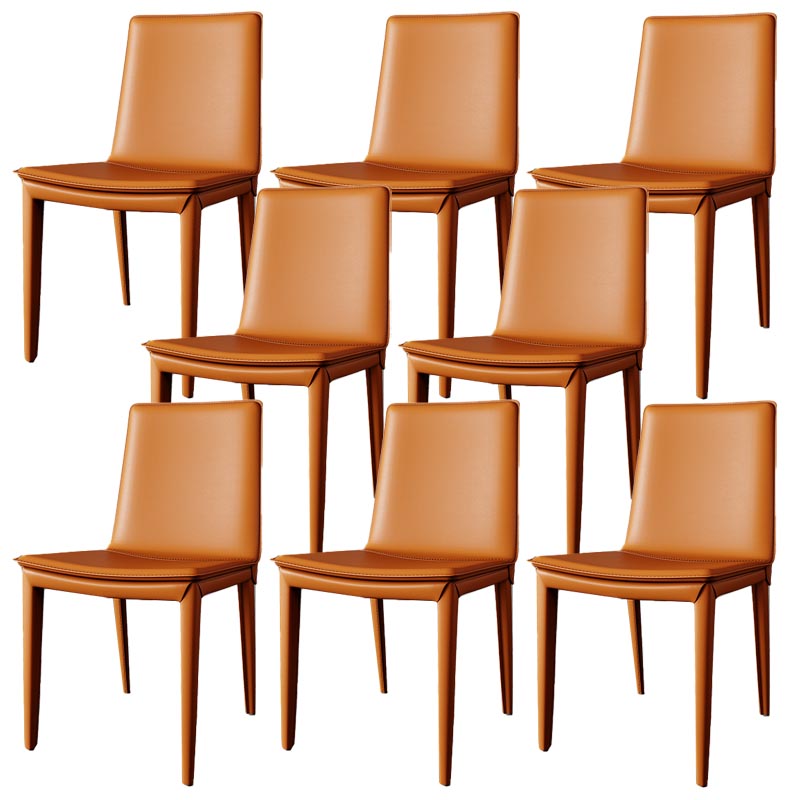 Sedia da pranzo in pelle sedia imbottita parsons per sala da pranzo