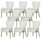 Glam Upholstered Chair Leather Arm Dining Chair with Gold Legs Off-White 8 Piece Set Clearhalo 'Dining Chairs' 'Dining Tables & Seating' 'dining_chair' 'furn' 'furn_dining_chair' 'Furniture' 'Kitchen & Dining Furniture' 5303830