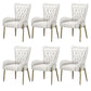 Glam Upholstered Chair Leather Arm Dining Chair with Gold Legs White 6 Piece Set Clearhalo 'Dining Chairs' 'Dining Tables & Seating' 'dining_chair' 'furn' 'furn_dining_chair' 'Furniture' 'Kitchen & Dining Furniture' 5303844